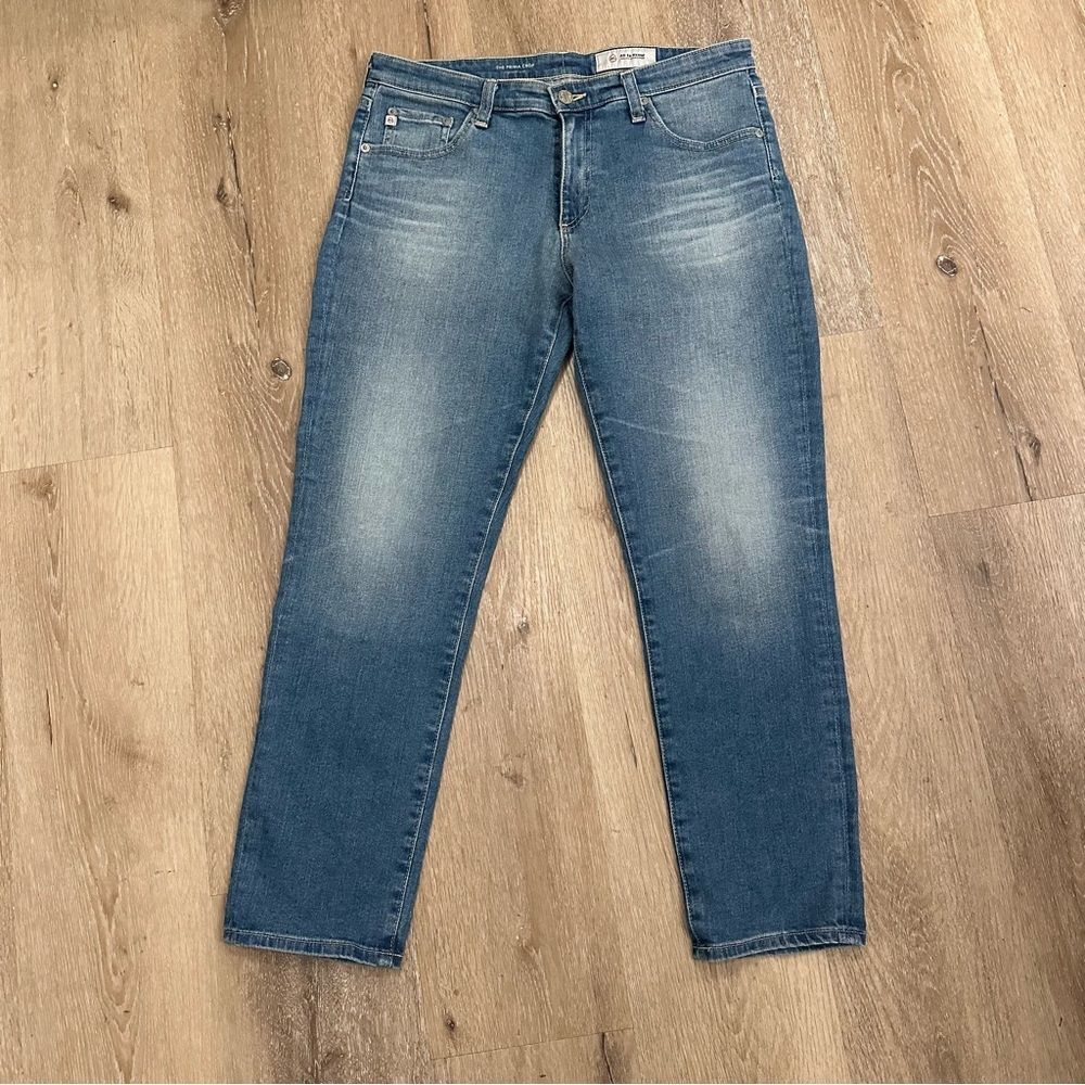 AG the Prima Crop Cigarette Crop Blue Wash Denim Jeans size 30
